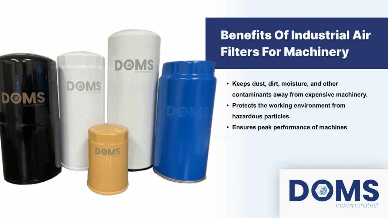 DOMS Industrial Air Filter Infographic